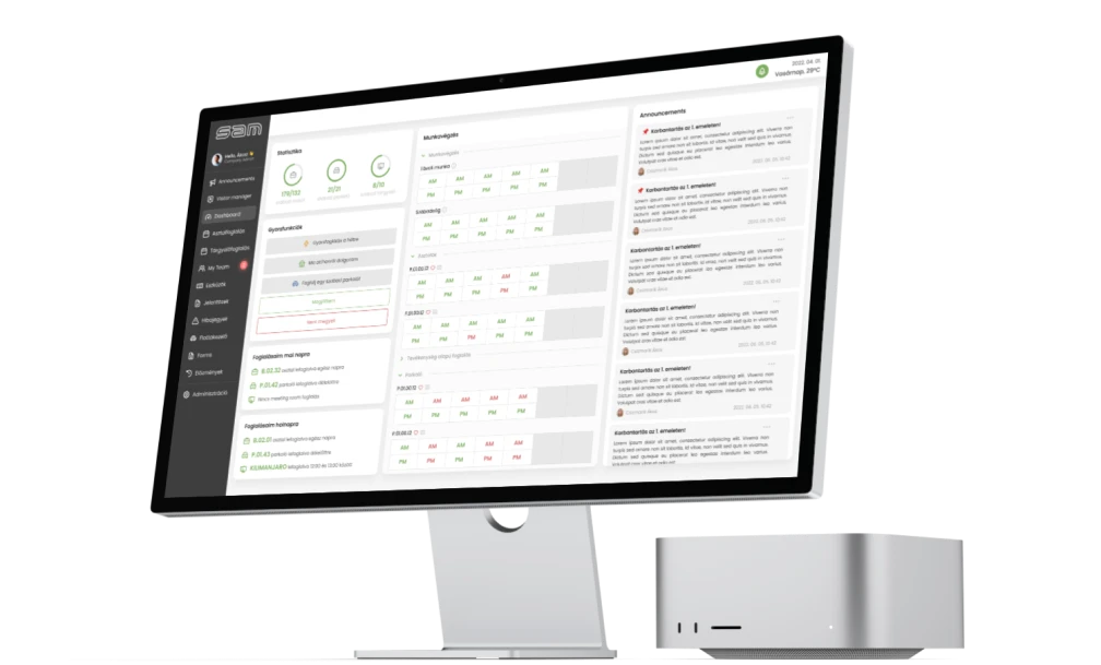 Desk booking - desktop screen